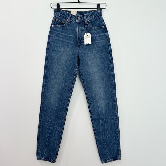 Levi’s 501 ‘81 Jeans Blue Beauty Medium Wash Mom Jean Tapered Leg size 23 - Picture 1 of 11